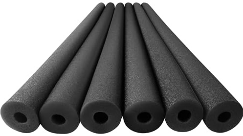 Play22 Lot de 6 tubes de nouilles de piscine en mousse noire – Grand tube de nouilles de natation en vrac, multi-usages, jouet de piscine, appareil d'entraînement flottant, aide à l'exercice, projets