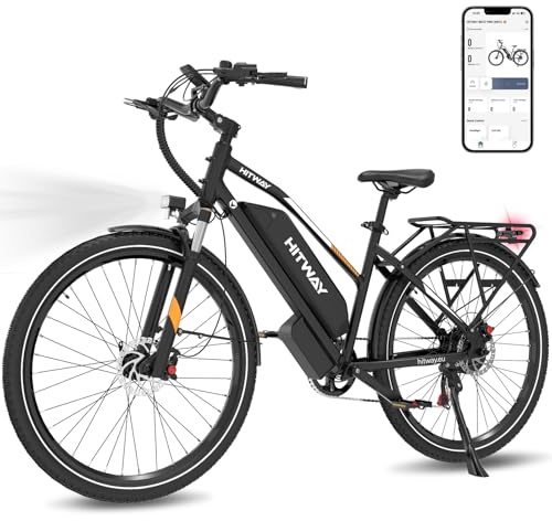 HITWAY 28 E-Bike für Erwachsene – 70-120 km Reichweite, 250W Motor 35Nm Drehmoment, Abnehmbarer 768Wh Akku, Trekkingrad & City E-Bike, Pedelec StVZO-konform (Beleuchtung) – Herren Damen