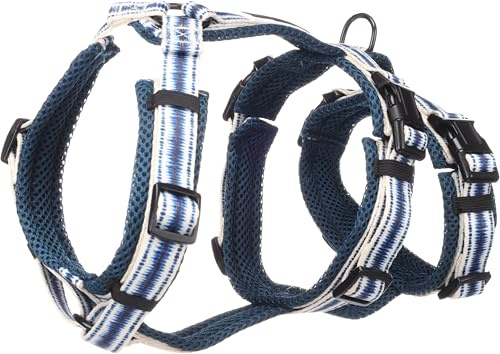 Flamingo Hund Sicherheitsgeschirr Gili Island Blau S 34-62cm 44-60cm 40-53cm 20mm