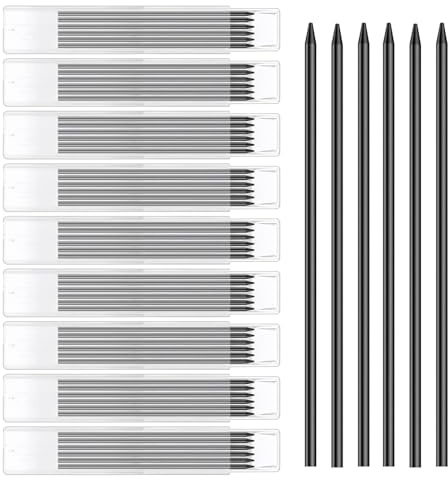 Jiujuda9 9 scatole/54 ricariche per matita da carpentiere, 2,8 mm, mina di ricambio per carpentiere, pennarello profondo, matita di ricambio per architetto