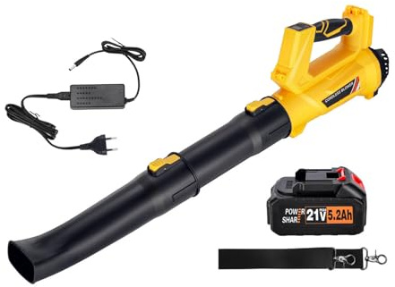 Mini soplador de Hojas eléctrico inalámbrico con Motor Totalmente de Cobre y Ventilador Turbo - 20000 RPM 218 Metros por Segundo Herramienta de Limpieza Industrial con batería
