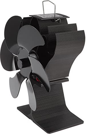 Zerodis Ventola da Stufa a 6 Pale, Termoventilatore Silenzioso 25dB, Autoavviante Senza Batteria, per Camino e Stufa a Legna