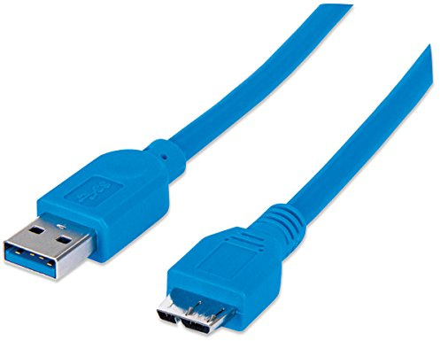 Manhattan USB A - MicroUSB B câble USB 1 m USB 3.2 Gen 1 (3.1 Gen 1) Micro-USB B Bleu