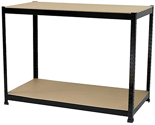 Oypla Industrial Heavy Duty Steel Workbench Table Shelving Garage Shed