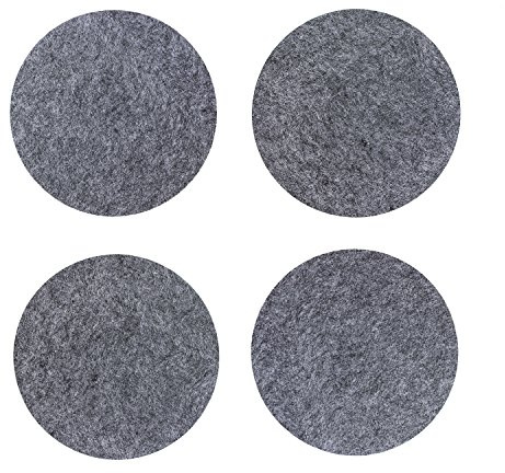 Oblique-Unique® Filzuntersetzer rund groß 4er Pack Ø 20cm Glasuntersetzer Getränke Untersetzer für Gläser Tassen – Farbe wählbar (Hellgrau)