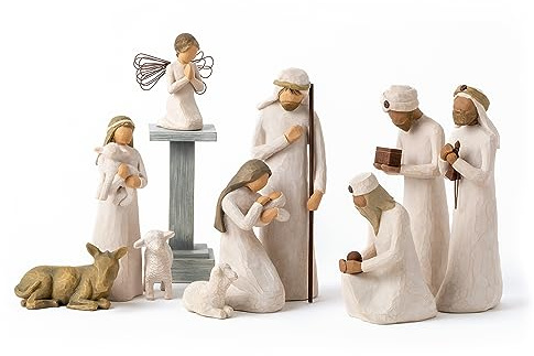 Willow Tree Nativity Starter Figures with The Three Wisemen Plus Angel, 11-Piece Set