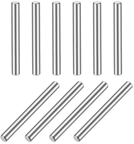 sourcing map 10 Stück Zylinderstifte Dübelstift 304 Edelstahl Holz Etagenbett Dübelstifte Regalheringe Stützregale 5 x 70mm (ca. 5/32)