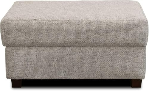 DOMO. collection Hocker Incanto, Polstergarnitur, Polsterhocker, Sitzmöbel, 85 x 62 x 45 cm (BxTxH), hellgrau