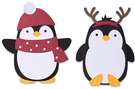 Sizzix 664499-Fustella Bigz, Motivo: Amici Pinguini di Olivia Rose Fustelle per Scrapbooking, Multicolor, Taglia unica