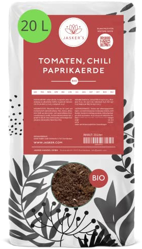 Bio Chili Erde 20 L - Torffreie Anzuchterde mit Dünger & Wurzelaktivator für Chili Pflanzen