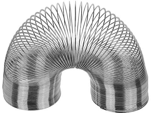 XL Metallspirale - Spirl74 - Treppenläufer, Treppenhüpfer Ø 8 cm - Silber