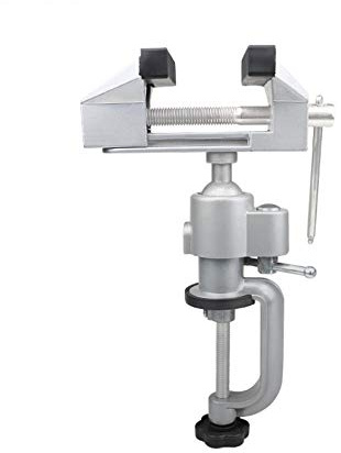ANCLLO Hobby Craftwork 360 ° Universal Vice Aluminiumlegierung Mini Tischklemme Schraubstock für DIY Reparaturen, Modellieren, Malen, Kleben, Löten und Basteln