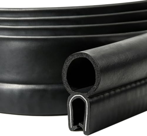 Tintvent Automotive Door Rubber Seal Strip with Top Bulb, Eage Protector Soundproofing Weather Stripping for Cars, Trucks, Boats, and Home Applications (26Ft)