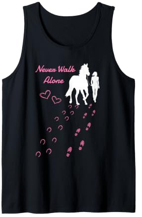 Never. Walk Alone Horse I Damen Mädchen Reiter Tank Top