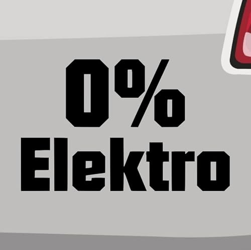 0% Elektro Aufkleber -6 Größen 21 Farben- Benziner Diesel Sticker NoGreen Autogas