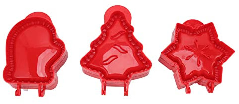 MINGZHE 3 Pcs Pocket Pie Moulds Christmas Tree Star Glove Shape Dough Presser Mini Hand Pie Mould Set Pie Maker for Christmas Baking
