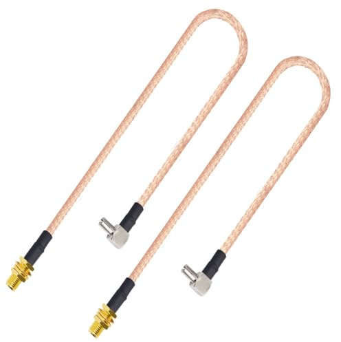 YILIANDUO SMA 4G Antenna Cable SMA Female to TS9 Male 90 Degree Antenna Adapter Cable RG316 30CM for SMA Aerial Hsdpa 2G 3G 4G Router UMTS Mobile Broadband Pack of 2