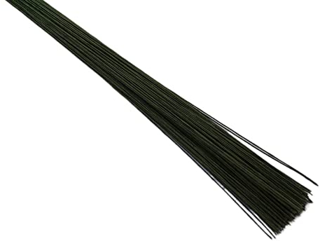 Floristendraht, 58,4 cm lang, Basteldraht, 26 Gauge, grüner Papierdraht, 200 Stück, Kranzdraht, Floristikdrähte (Farbe: Braun) (Color : Green)