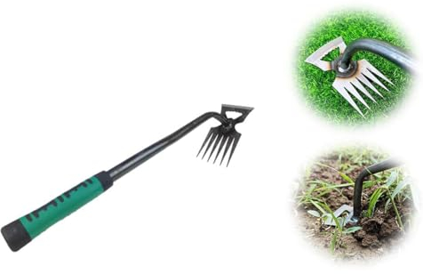 Garten Unkraut Artefakt Entwurzelungs Werkzeug, 2024 Neu Silicone Mühelos Gartenarbeit Hand Unkrautstecher, Gartenarbeit Hand Unkrautstecher für Gras Graben, Umpflanzen, Jäten (6 Zähne)