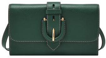 Fossil Women's Harwell Green Leather Crossbody Bag, ZB11001301