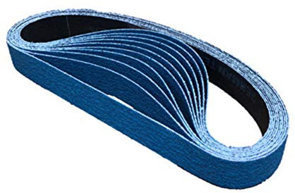 Nastro abrasivo, nastri abrasivi, mandrino in gomm 10 pezzi 20 * 520 mm nastro abrasivo levigatrice a nastro zirconia levigatrice file nastri abrasivi 40/60/80/120 grana for levigatrice a nastro(10pcs