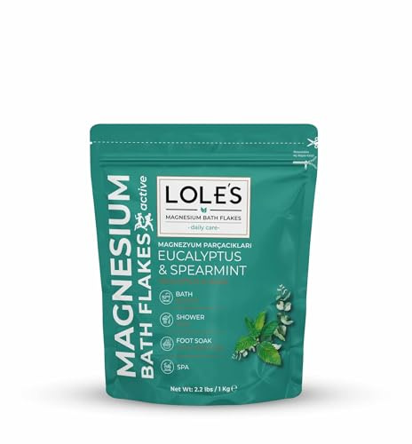 LOLE'S Magnesium Epsom badflingor eukalyptus & Spearmint, 1 kg