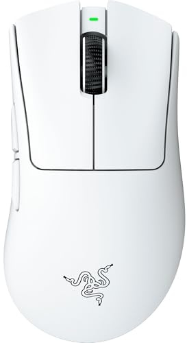 Razer DeathAdder V4 Pro - Ratón para Esports ergonómico inalámbrico y Ultraligero - 57g - 2,4 GHz Hyperspeed - Focus Pro 45K Sensor - 8K Hz Polling - Switches ópticos Gen-4 - PC/Mac | Blanco