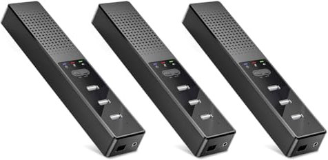 KEALLANS 3X Altavoces para Computadora con Micrófono Y Concentradores Altavoz de Conferencia USB, Micrófono de PC para Videoconferencia