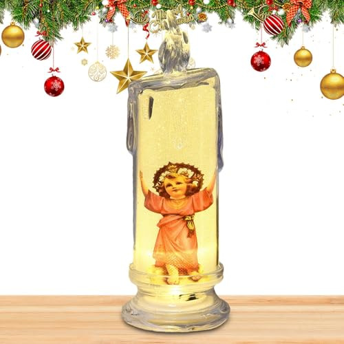 Candela di preghiera a LED senza fiamma, candela devozionale a LED, per preghiera devozionale, religiose, festive senza fiamma per scrivania e casa