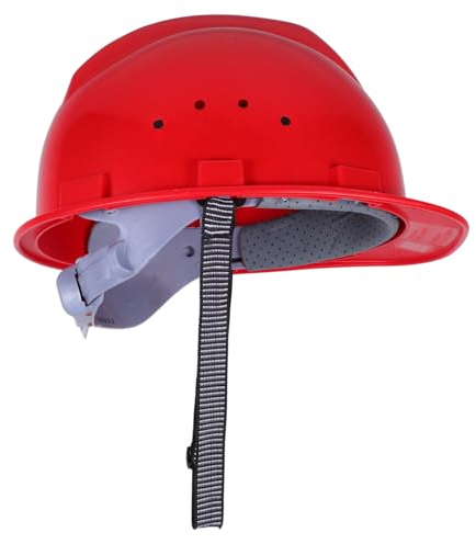 COHEALI Casco de Seguridad para Construcción Ajustable Casco Duro Hdpe Resistente y Cómodo Protección Laboral para Obreros y Trabajo al Aire Obra Rojo