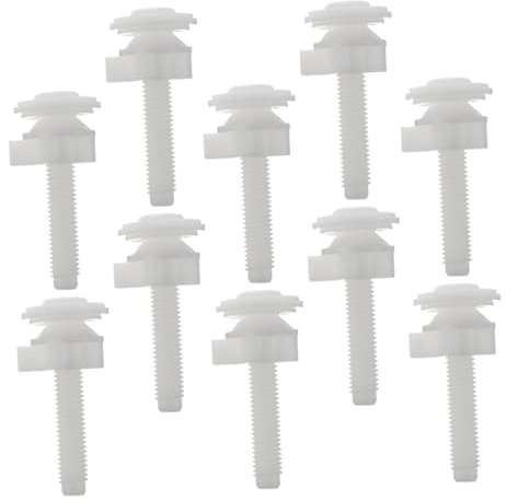 DIYEAH 12 pièces Lot de Vis de Fixation Plastique pour Abattant Wc avec Écrous et Rondelles Kit Montage Robuste pour Sièges Toilettes Installation Facile et Maintien Sécurisé