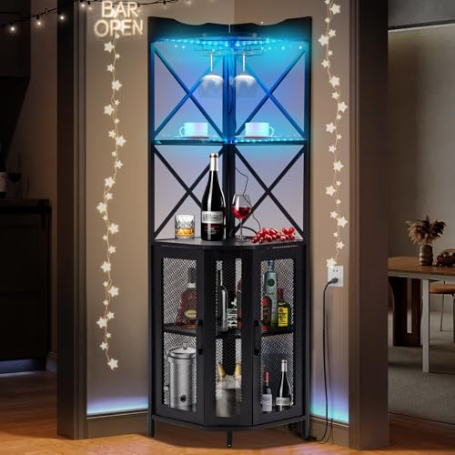 AVAWING Weinschrank mit LED & Glashälter