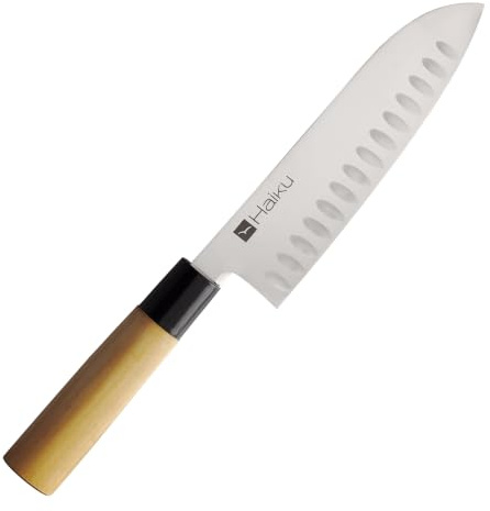 Haiku H-16, japanisches Messer, Santoku mit Kullen, 17 cm