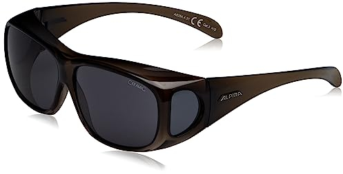ALPINA OVERVIEW - Verzerrungsfreie und Bruchsichere Sonnenbrille für Brillenträger, Aufsatz für Brillenträger, 100 Prozent UV-Schutz Für Erwachsene