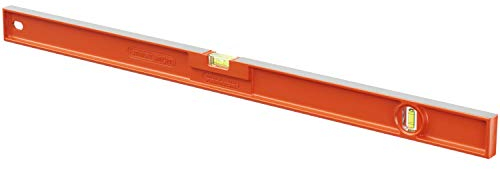 STANLEY 1-42-254 Niveau Rectangulaire Tmlh 80 cm Fabriqué en France - Aluminium - Léger et Résistant - Fioles Antichocs - 2 Semelles Usinées - Précision +/- 1mm/m