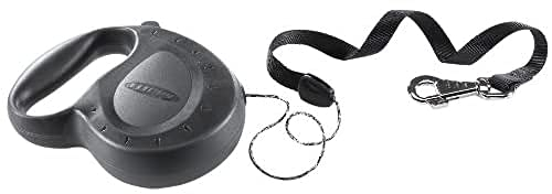 Ferplast 75057017 Rollleine Flippy Controller Cord für Hunde, Large, einziehbar, Länge: 8 m, Hundegewicht: max. 60 kg, schwarz