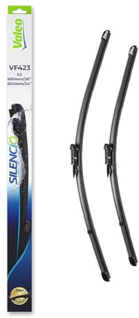 VALEO Silencio Escobilla - VF423 - Kit de Alto Rendimiento, Visibilidad Superior en Carretera, Fácil Instalación, Hojas Planas Originales de 650mm/600mm - Delanteras - Juego de 2 Escobillas - 574361