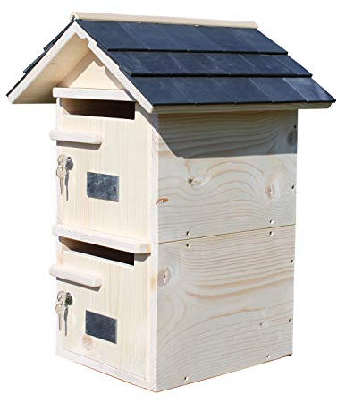 CBOUTIC BOITE AUX LETTRES BOIS DOUBLE PRESTIGE
