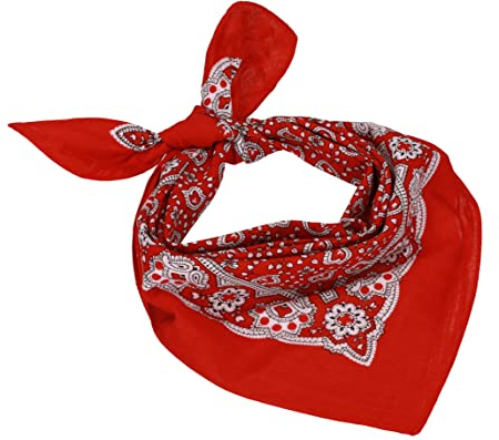 Betz Nickituch Bandana Richtfesttuch Halstuch mit klassischem Paisleymuster 55x55 cm in den Farbe rot
