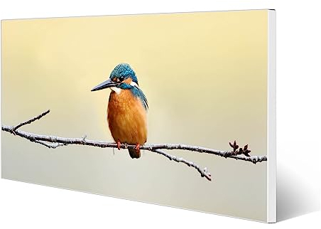 banjado Magnettafel weiß 78 x 37cm / Magnetwand Metall/Magnetpinnwand als Memoboard/Pinnwand Magnettafel Küche, Büro, Kinderzimmer inkl. 4 Magnete & Montageset - Motiv Pause