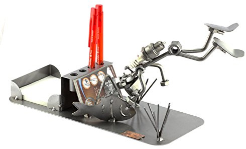 Steelman24 Schraubenmännchen Taucher Schreibtisch Organizer | Made in Germany,Handarbeit,Geschenkidee,Stahlfigur,Metallfigur,Metallmännchen