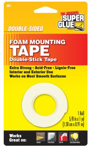 Super Glue - Double Sided Foam Mounting Tape - (Pack of 12)