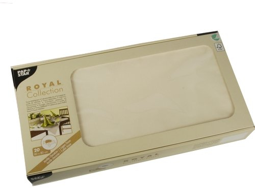 Papstar, 20 Mitteldecken, Tissue ROYAL Collection 80 cm x 80 cm champagner, #81888