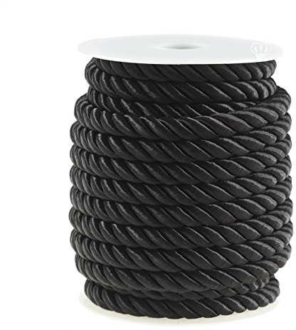 10m Atlaskordel Atlasschnur ca. 8-10 mm glänzend gedreht, Seil Kordel Schnur, Farbwahl