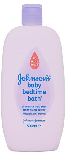 Johnson's Baby Bedtime Bath (1 x 500 ml), Gentle & Soothing Baby Bath to Help Sleep Better, Hypoallergenic Newborn Care, with Natural Calm Aromas and No More Tears Formula
