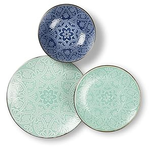 Excelsa Versailles Servizio Piatti 18 Pezzi, Azzurro/blu, Stoneware
