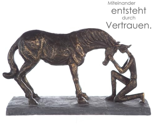 Casablanca Skulptur Comprehension, Deko Figur Bronze, Kunstharz Statue Wohnzimmer, Büro Dekoration H. 19 cm x B. 32 cm - Moderne Skulpturen
