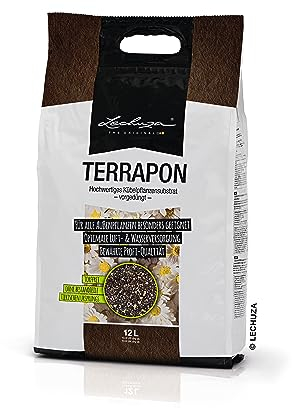 LECHUZA TERRAPON Peat-Free Compost for Outdoor Plants Organic Perlite Potting Soil for Garden or Indoor Plants 12L