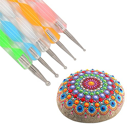 WMLBK 16PCS Mandala Dotting Tools-Rock Painting Kits-Dotting Pen Paint Stencil Set-Mandala Painting Tools Set