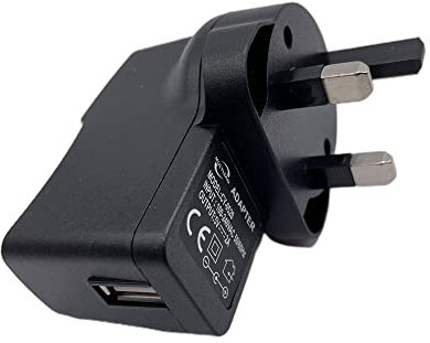 Multibao UK Mains Charger, 5V 2A 3 Pin USB Plug Power Adapter for Tablet, Ebook Reader, USB Fan, Mirror Lights
